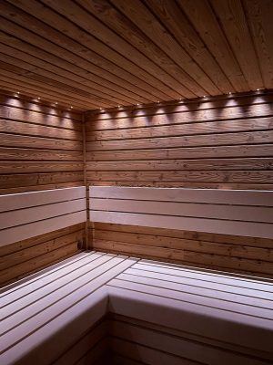 světlo v sauně